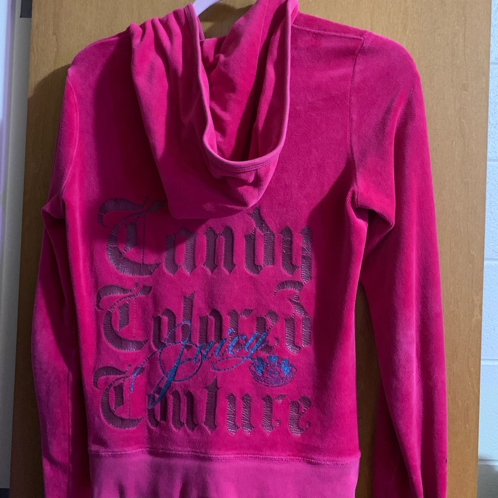 Vintage Hot Pink Juicy Couture Velour Hoodie